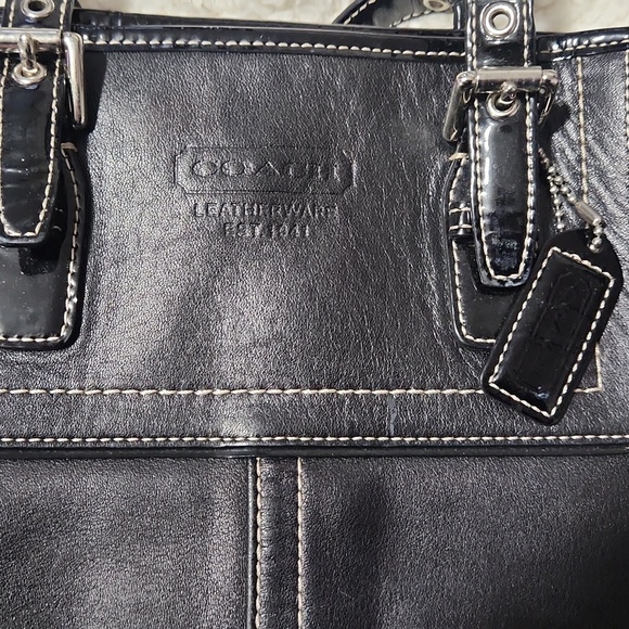 Black leather coach bag - Picture 9 of 9